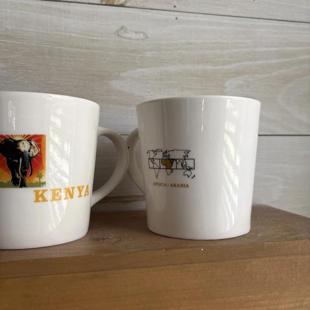 2 Starbucks Africa/Arabia Arabian Mocha Sanani Kenya Bold Coffee Mug Cup NEW